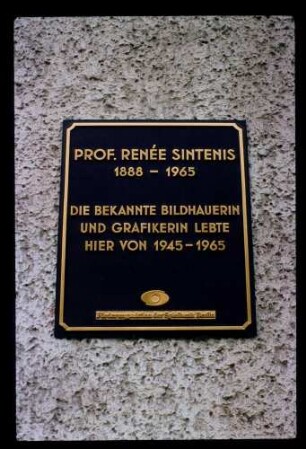 Gedenktafel Sintenis 15.5.78.