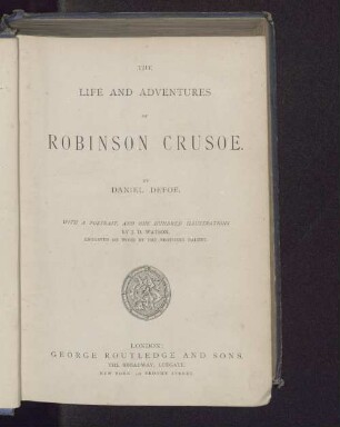 The life and adventures of Robinson Crusoe
