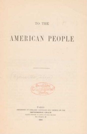 To the American people