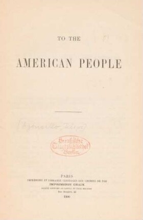 To the American people