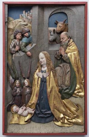 Ehemaliges Oberauroffer Hochaltarretabel — Geburt und Darbringung — Geburt Christi