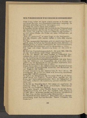 Wie finanzieren wir unsere Kinderheime?