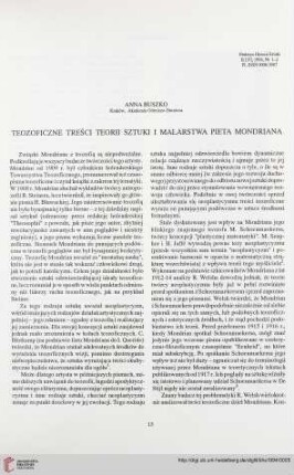 56: Teozoficzne treści teorii sztuki i malarstwa Pieta Mondriana