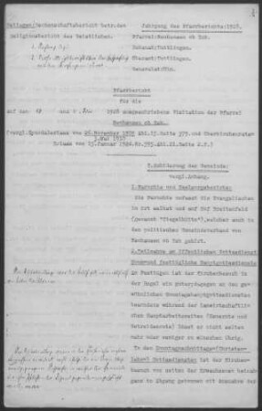 Neuhausen/Eck: Pfarrbericht 1928