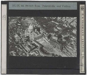 Rom, Peterskirche,Rom, Petersplatz : Luftbild