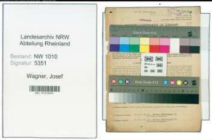 Entnazifizierung Josef Wagner , geb. 16.03.1898 (Beamter)
