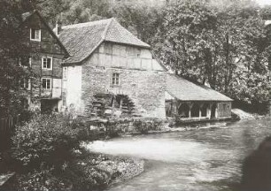 Paderborn, Sandersmühle : Paderborn. Sandersmühle am Paderausfluss