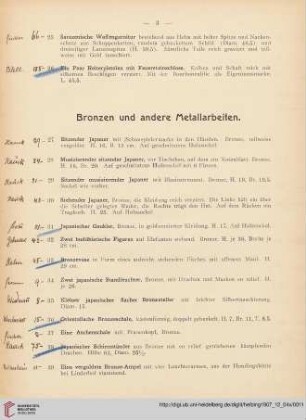 Bronzen und anderen Metallarbeiten (Nr. 27-44)