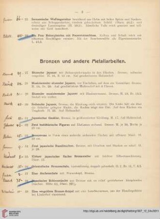 Bronzen und anderen Metallarbeiten (Nr. 27-44)