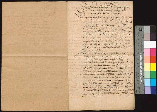Curt Reinicke von Callenberg, Landvogt des Markgraftums Oberlausitz, teilt den Ständen des Markgraftums Oberlausitz mit, dass seine Ehefrau Ursula Katharina von Callenberg, geborenen Burggräfin zu Dohna, am 28. Februar 1647 eine gesunde Tochter geboren hat. Er bittet sie, Taufpaten zu werden, und lädt sie zur Taufe am 21. März 1647 nach Muskau ein. Ein Nachtrag vermerkt, dass der Brief am 10. März 1647 eingegangen ist.