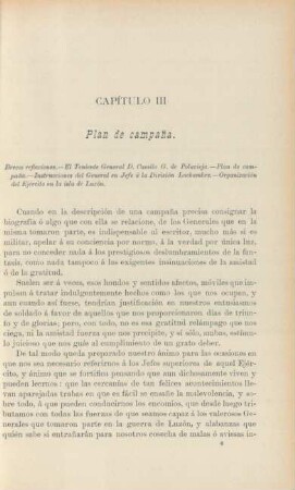 Capítulo III. Plan de campana