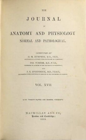 Journal of anatomy and physiology. 17. 1883