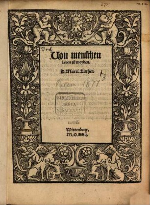Von menschen leren zu meyden
