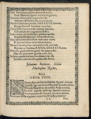 Aliud. Uxor Vitis.