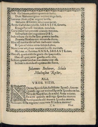 Aliud. Uxor Vitis.