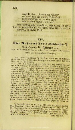 Über Rosenmüllers̐ Höhlenbär