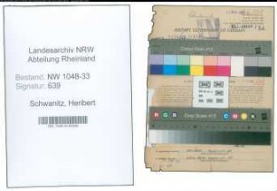 Entnazifizierung Heribert Schwanitz , geb. 07.09.1906 (Lehrer)