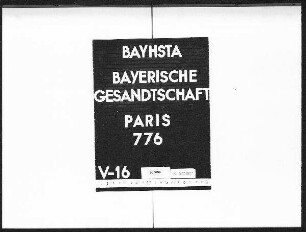 Die Glückwünsche König Ludwigs II. von Bayern zu dem mißglückten Attentat auf Kaiser Napoleon III.