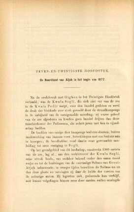 Zeven-en-twintigste hoofdstuk. De Noordkust van Atjeh in het begin van 1877