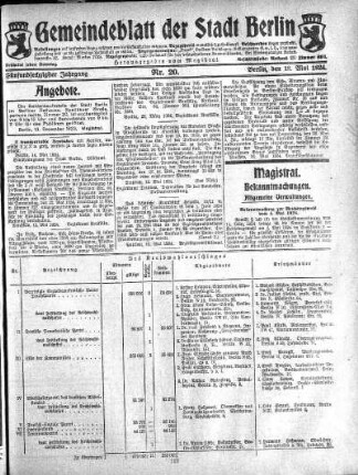 1924,20: Nr. 20, 18. Mai 1924