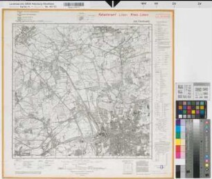 Katasteramt Lünen  (Amt) Lünen, Meßtischblatt Dortmund 4410, Farbige Einzeichnung mit Namensliste