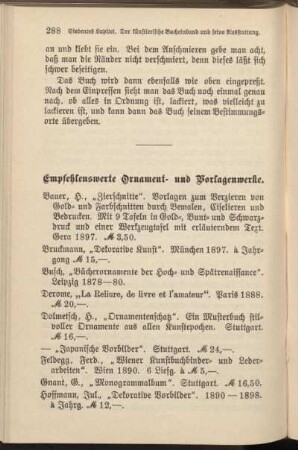 Empfehlenswerte Ornament- und Vorlagenwerke.