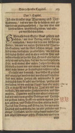 Das X. Capitel. Ist eine treuhertzige Warnung und ...