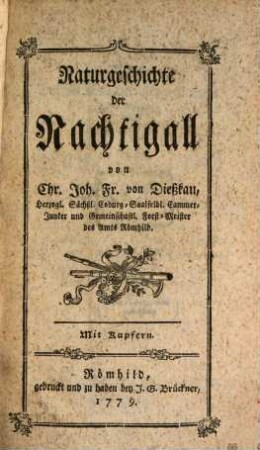 Naturgeschichte der Nachtigall