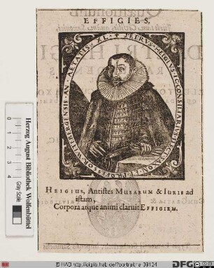 Bildnis Peter Heige (lat. Petrus Heigius)