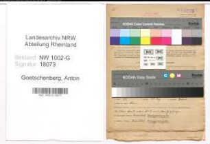 Entnazifizierung Anton Goetschenberg, geb. 15.04.1901 (Berichterstatter)