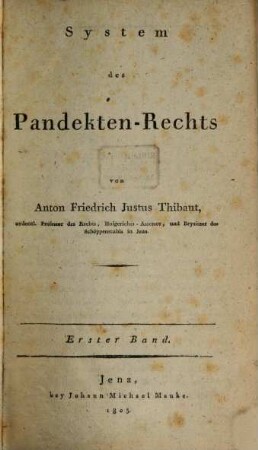 System des Pandekten-Rechts, 1