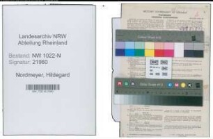 Entnazifizierung Hildegard Nordmeyer , geb. 30.04.1909 (Lehrerin)