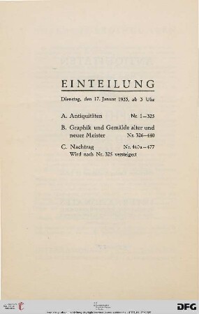 Einteilung