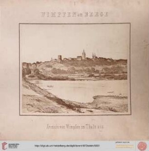 Tafeln: Wimpfen am Neckar: geschichtlich und topographisch nach historischen Mittheilungen und archäologischen Studien