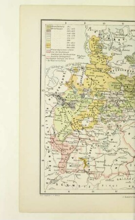 Das Deutsche Reich mit Angabe der territorialen Entwicklung Preussen's