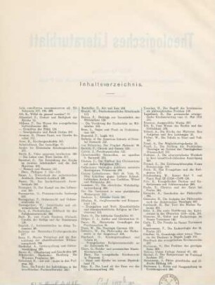 Inhaltsverzeichnis