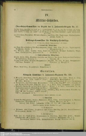 IV. Militär-Behörden