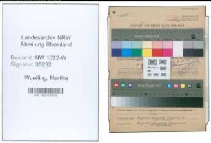 Entnazifizierung Martha Wuelfing , geb. 18.02.1890 (Kauffrau)