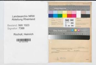 Entnazifizierung Heinrich Rocholl , geb. 07.12.1907 (Steuersekretaer)