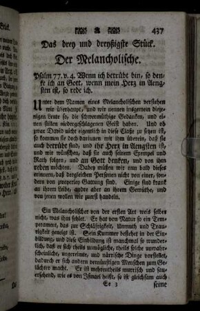 Das drey und dreyßigste Stück. Der Melancholische. - Das vier und dreyßigste Stück. Die böse Nachbarschaft.