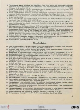 Metallarbeiten (Nr. 101-133)