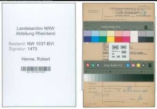 Entnazifizierung Robert Henne , geb. 10.07.1902 (Postschaffner)