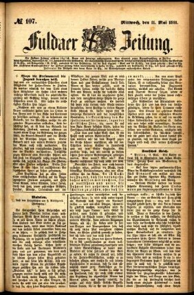 Ausgabe vom Mittwoch, den 11. Mai 1881.