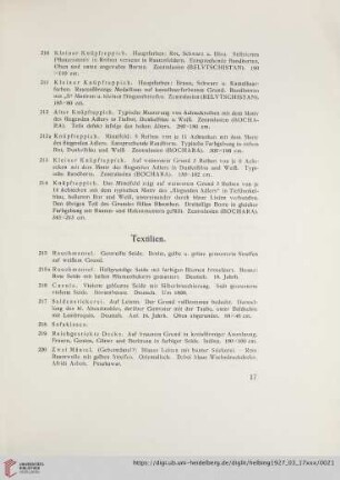 Textilien (Nr. 215-222)
