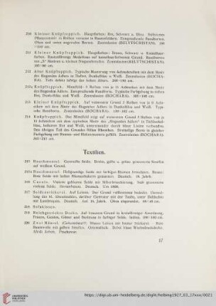 Textilien (Nr. 215-222)
