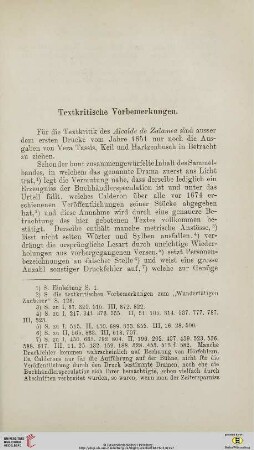 Textkritische Vorbemerkungen