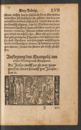Außlegung des Evangelii/ am ersten Sontag nach Epiphanie.