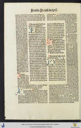 Epistola Pauli ad corinthios secunda cum postilla
