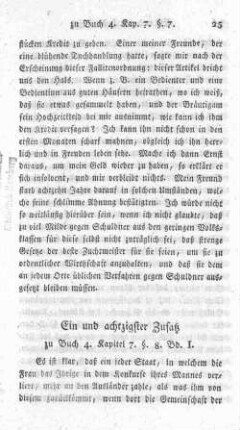 Ein und achtzigster Zusatz zu Buch 4. Kapitel 7. §. 8. Bd. 1.