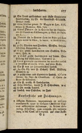 277-282b, Kupferstiche und Zeichnungen.